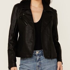 BlankNYC Faux Leather Moto Jacket in Black